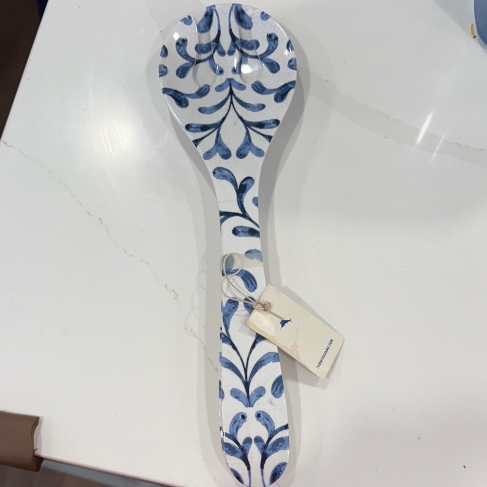 Tommy Bahama Blue and White Floral Spoon